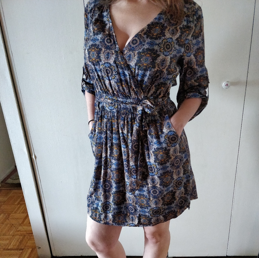 Daniel Rainn Printed Dress with Pockets NWOT